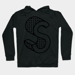 3D Ben Day Dot Isometric Letter S Hoodie